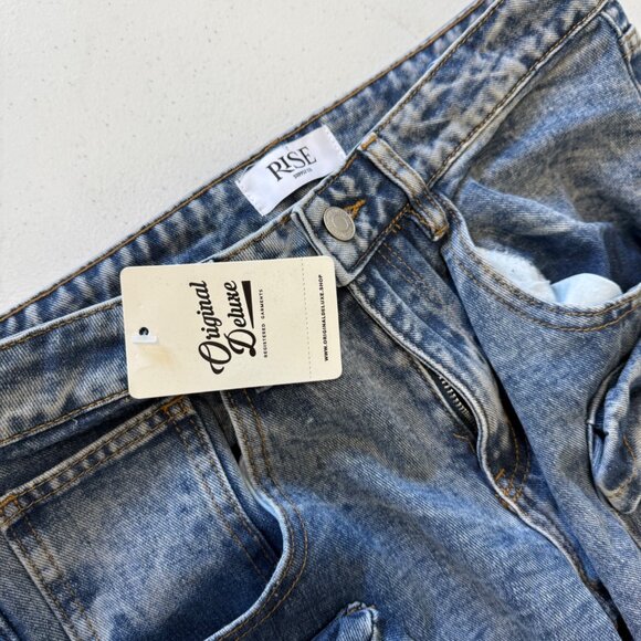 Original Deluxe Womens Cargo Baggy Jeans, Size 9 NWT - Picture 4 of 9